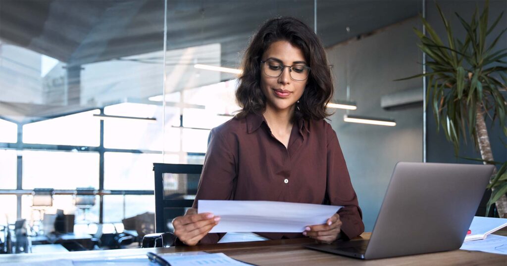 digital faxing blog image showing woman seamlessly faxing with Lane's online fax services