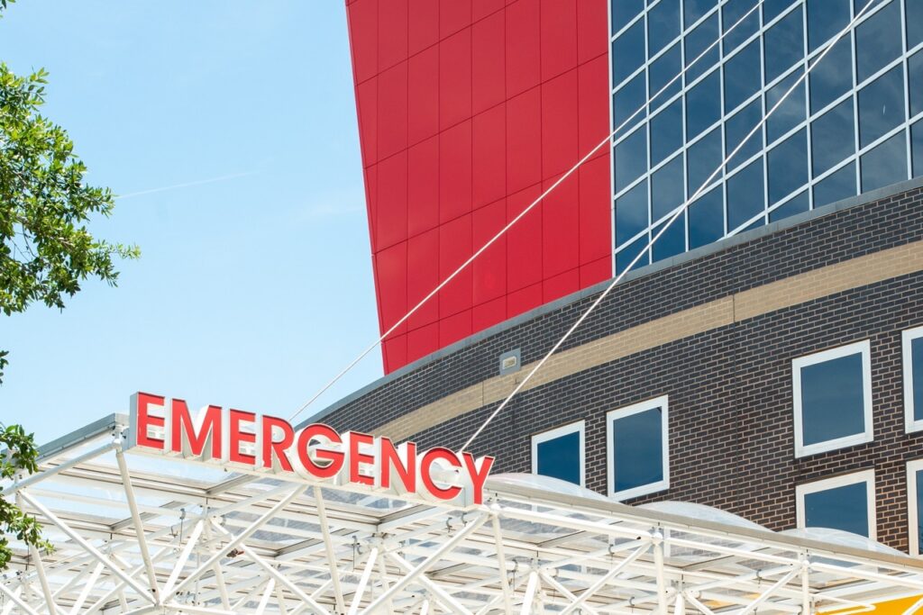emergency department staff faxing a patient transfer summary to a receiving hospital