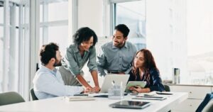 IT director comparing enterprise fax platform features on an evaluation checklist