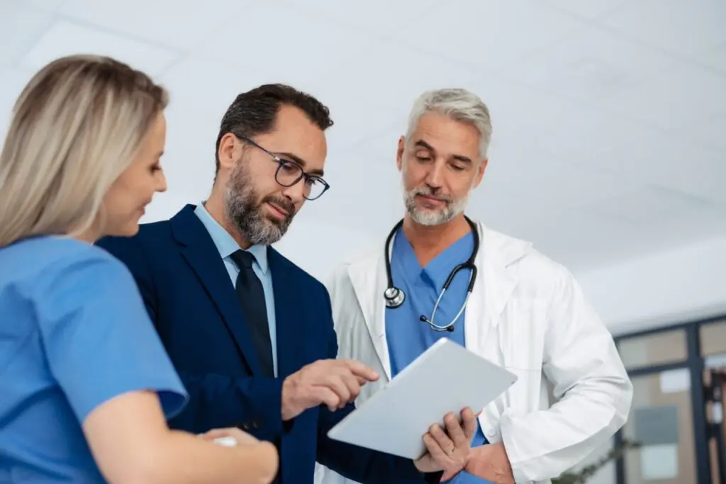 Hospital departments each managing their own fax queue on a unified platform