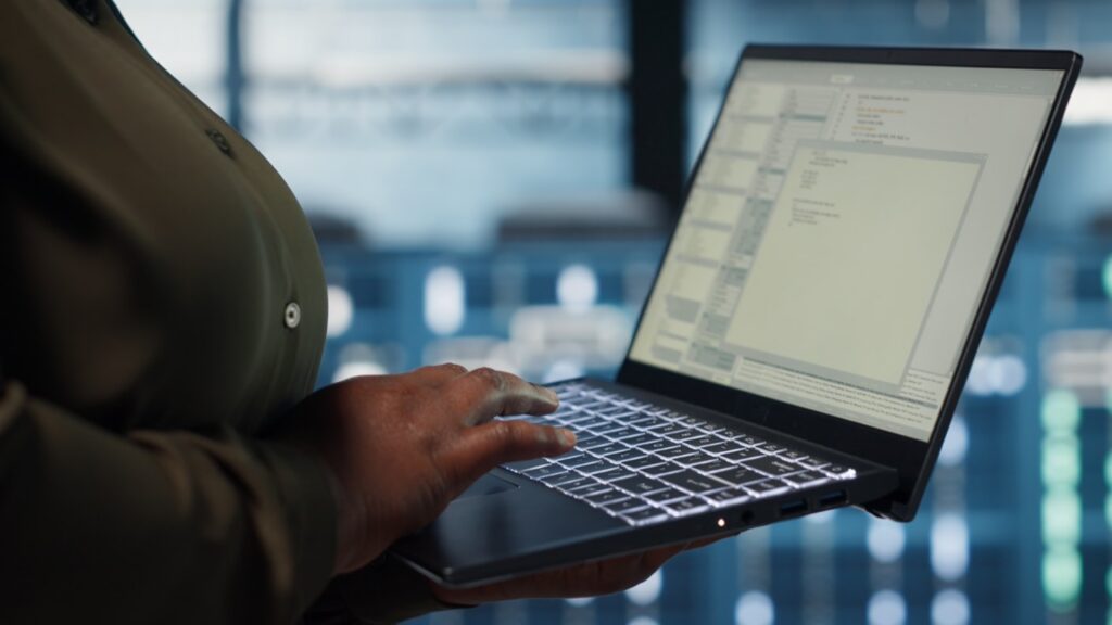 Compliance officer searching Passport's fax transmission audit trail using Enterprise Status Manager