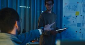 Security analyst reviewing fax transmission logs alongside other zero-trust monitoring dashboards